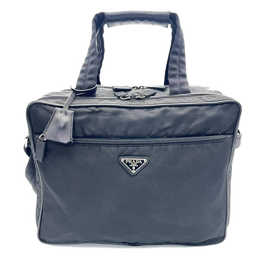 PRADA MILANO Business Bag Travel Lock Black